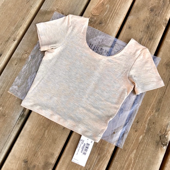 American Apparel Cotton Spandex Jersey Crop Top - Picture 3 of 8